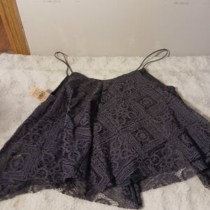 American Eagle Outfitters Black Asymmetrical Sleeveless Camisole